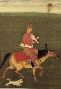 unknow artist A prince in the falcon hunt to horse out of the Large Clive album china oil painting reproduction